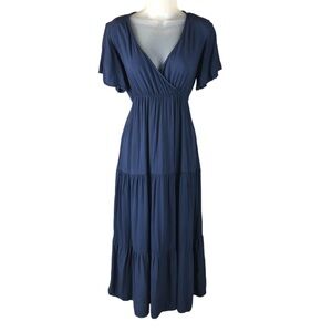 Elegant Deep Blue Maxi Dress